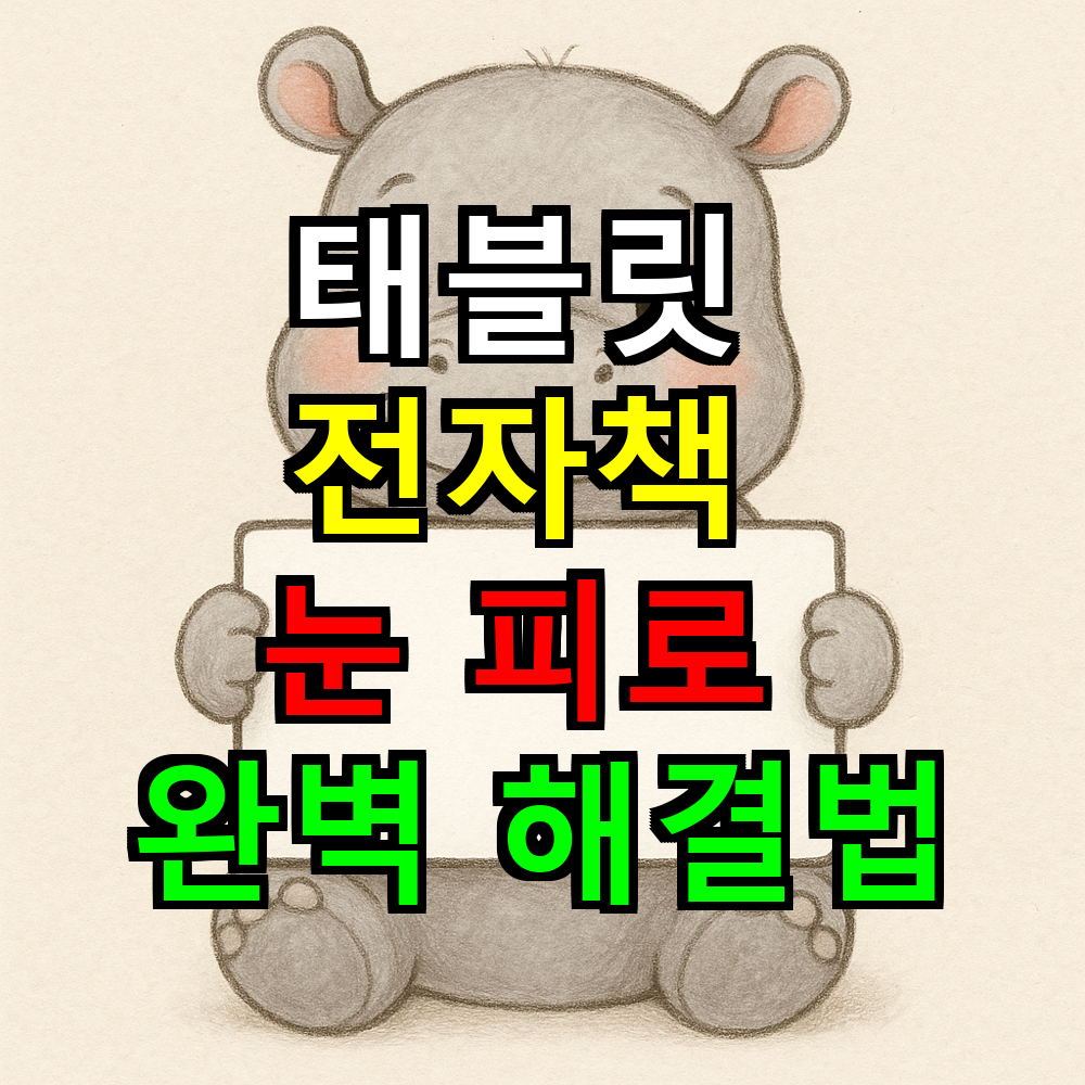 태블릿 전자책 눈 피로 완벽 해결법