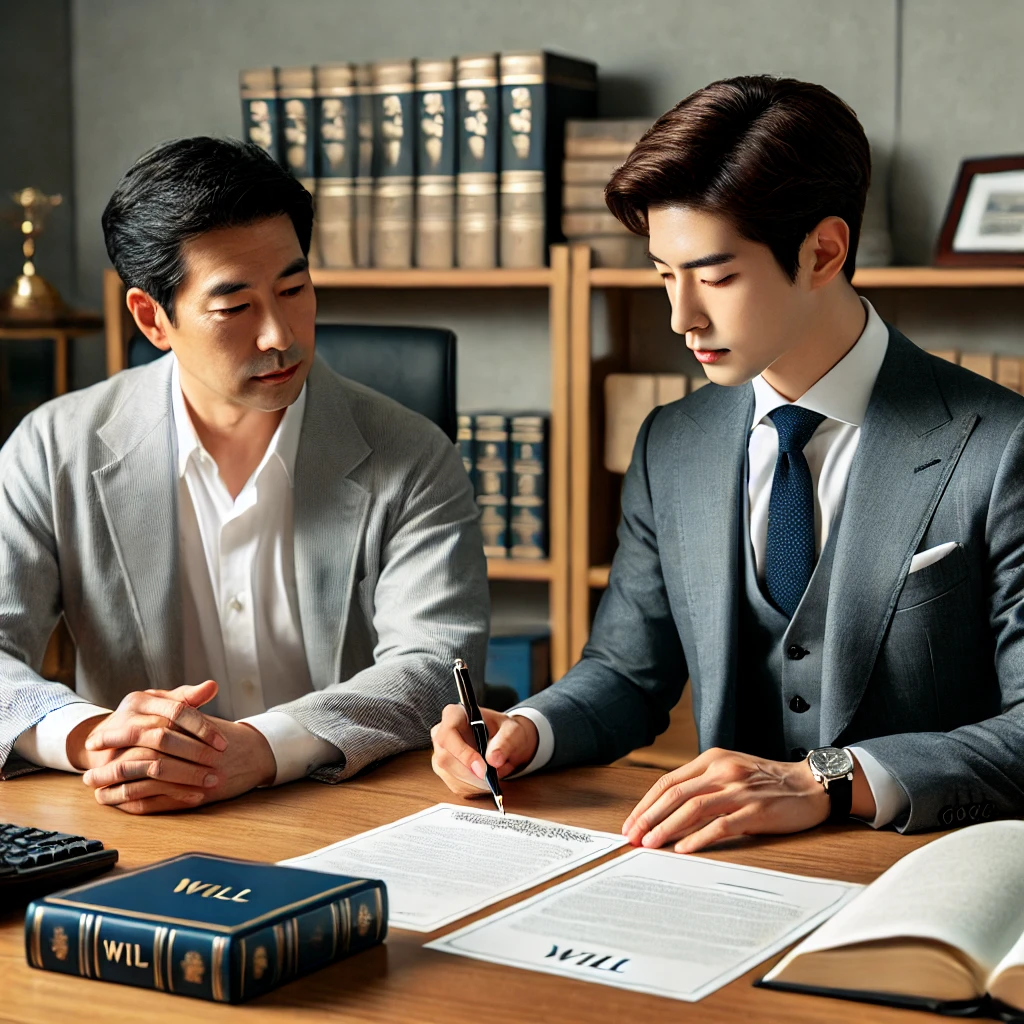 상속 관련 상담을 받는 사람