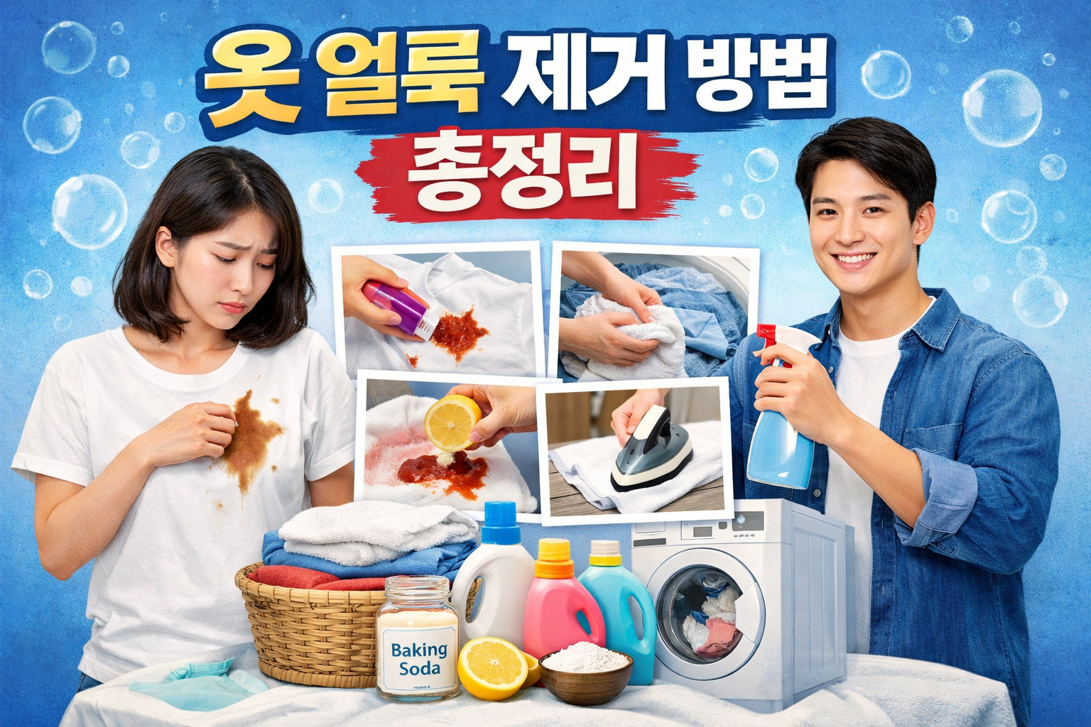 옷 얼룩 제거 방법