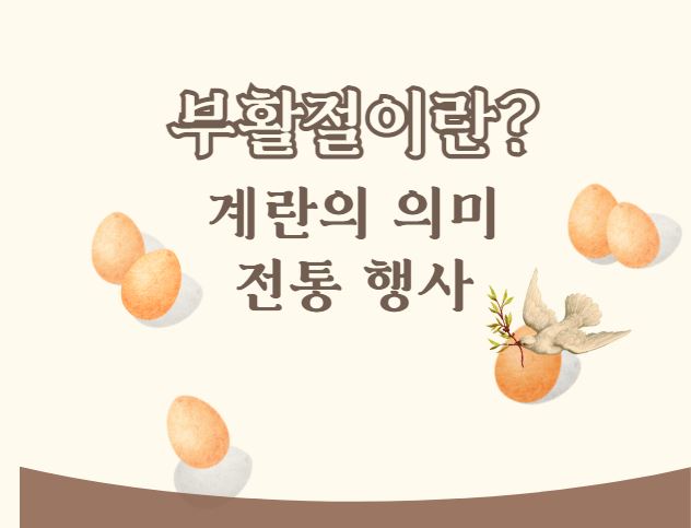 부활절이란 부활절 계란의 의미 전통 행사