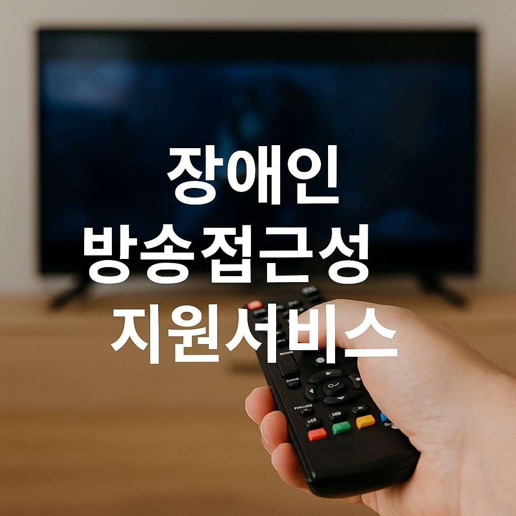 장애인 방송접근성 지원 맞춤형 서비스 종류별 이용 가이드