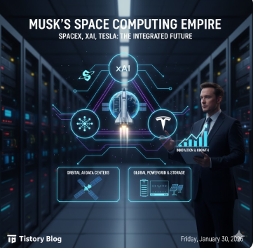 머스크의 우주 컴퓨팅 제국 : SpaceX와 xAI 테슬라 통합이 가져올 미래