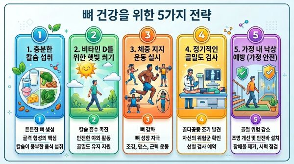 뼈 건강을 위한 5가지 전략