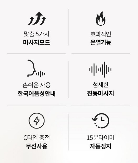 휴그랩 무선 눈마사지기 기능 6가지