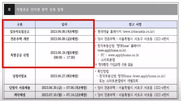 청약일정