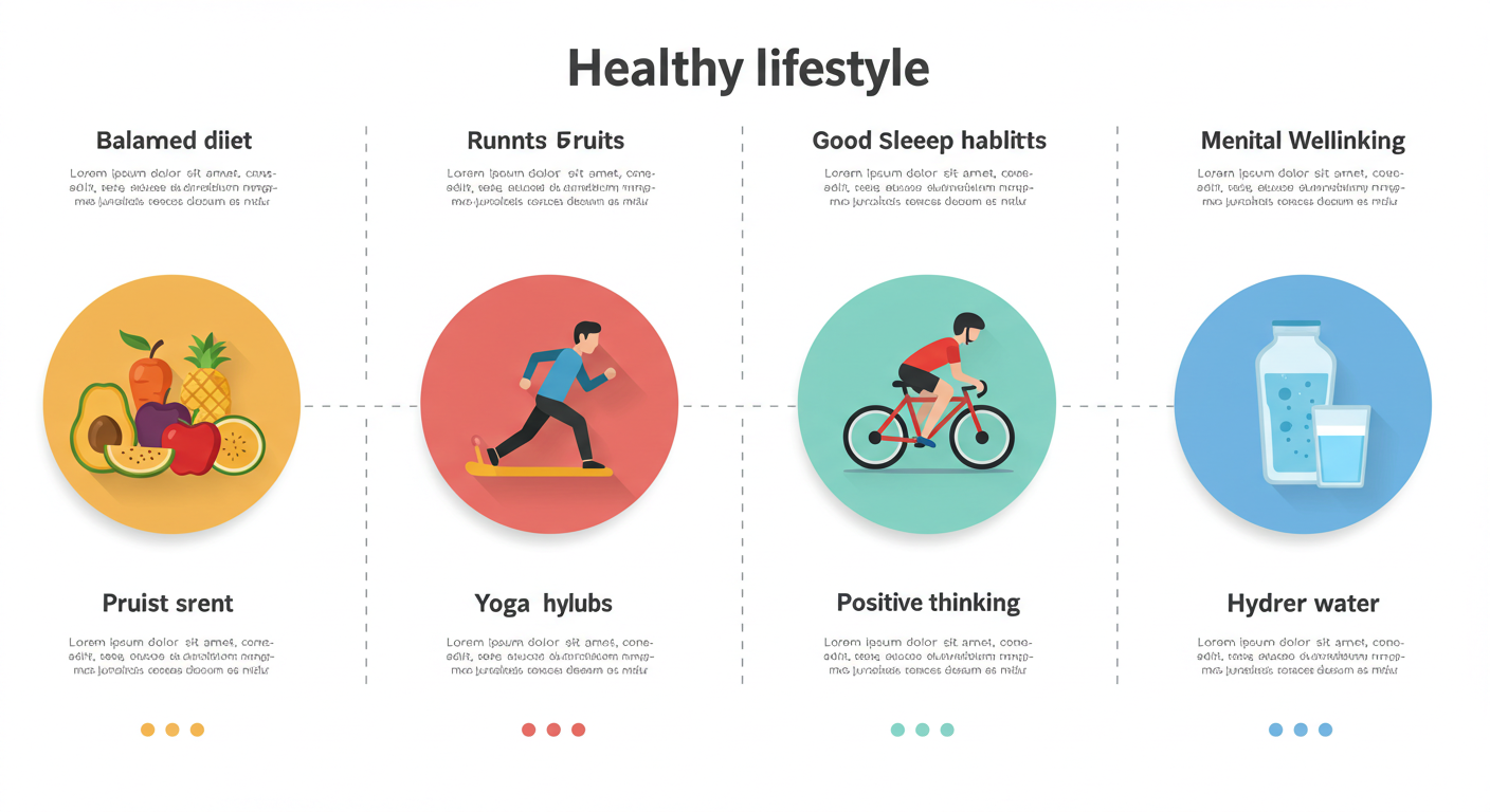 건강한 라이프스타일을 보여주는 인포그래픽