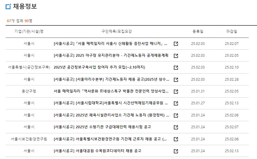 서울 일자리포털