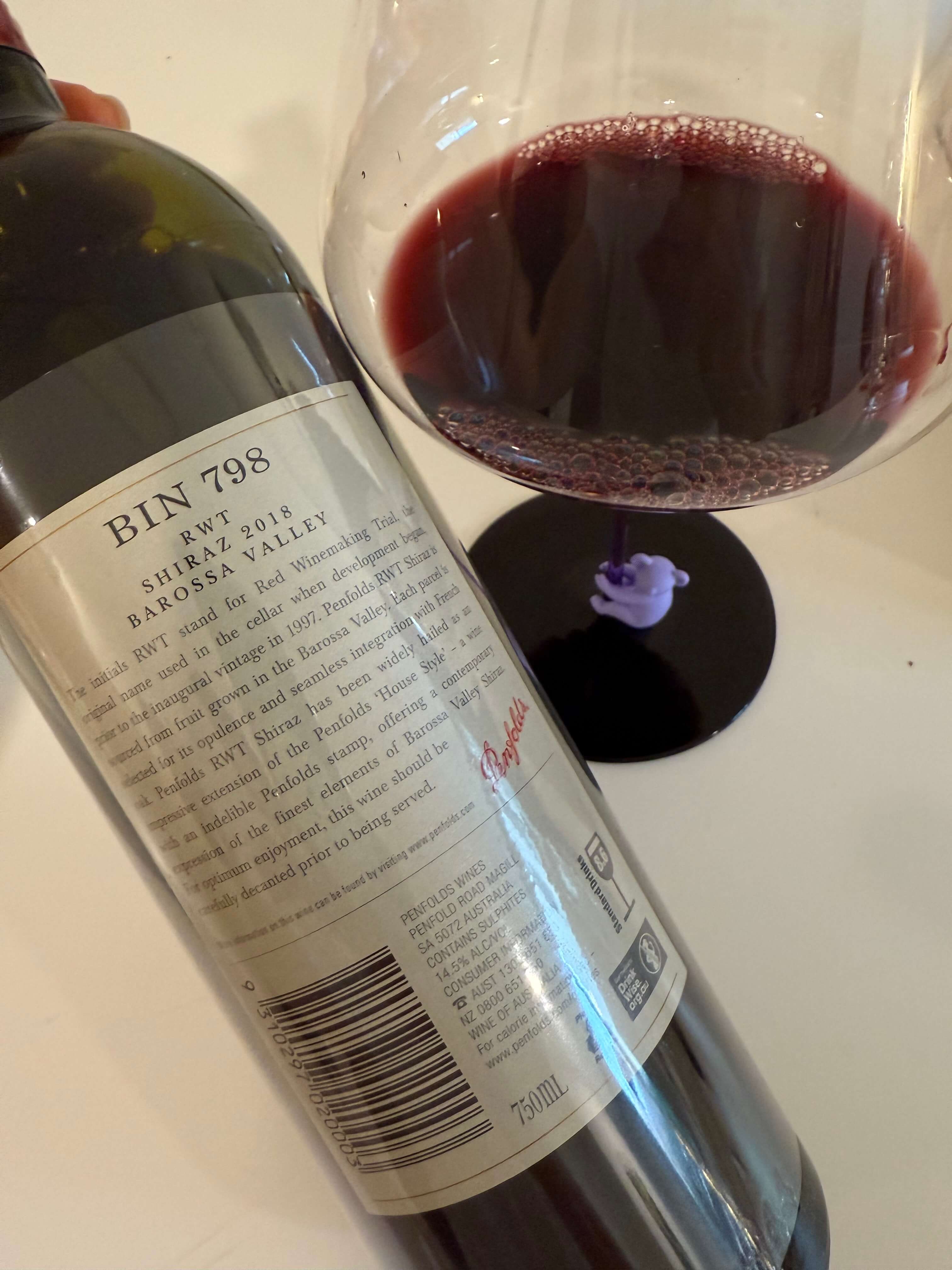 Penfolds RWT Bin 798 Shiraz 2018, Barossa Valley, Australia๏ฝํํด์ฆ RWT ๋น 798 ์ฌ๋ผ์ฆ 2018