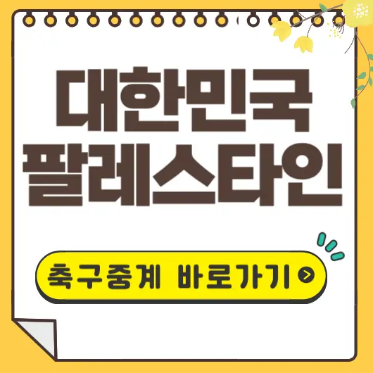 대한민국 팔레스타인 축구