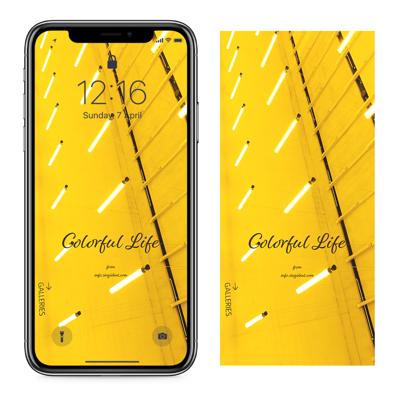 09 형광등 C - Colorful Life 아이폰노란색배경화면