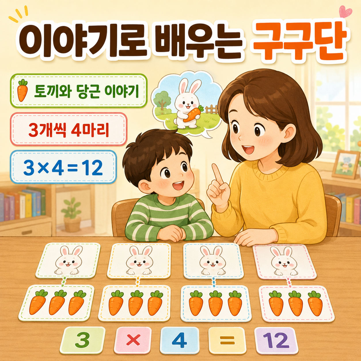 이야기를 들으면 구구단이 더 쉬워져요