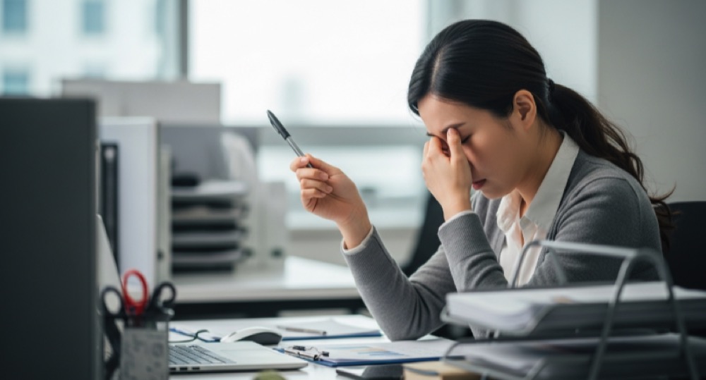 업무 중 피로 멈춤