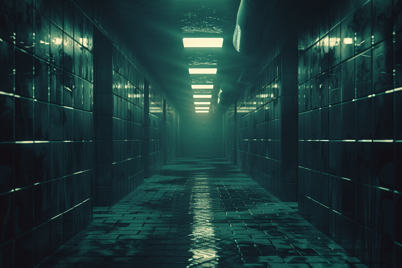 벽으로-둘러-쌓인-어두운-복도