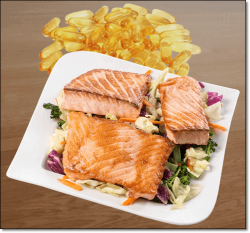 비타민d3 영양제와 연어 요리