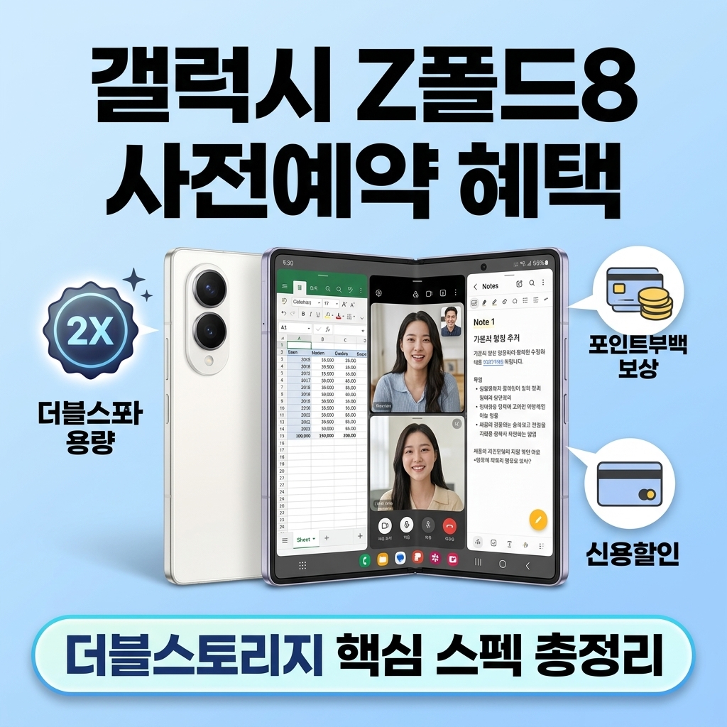갤럭시 Z폴드8 사전예약 혜택 및 핵심 스펙 정리