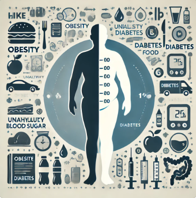 비만과 당뇨 비교 관련 사진