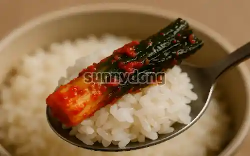 밥도둑 대파 김치 이미지