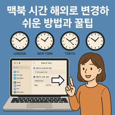 맥북 시간 해외로 변경하는 쉬운 방법과 꿀팁
