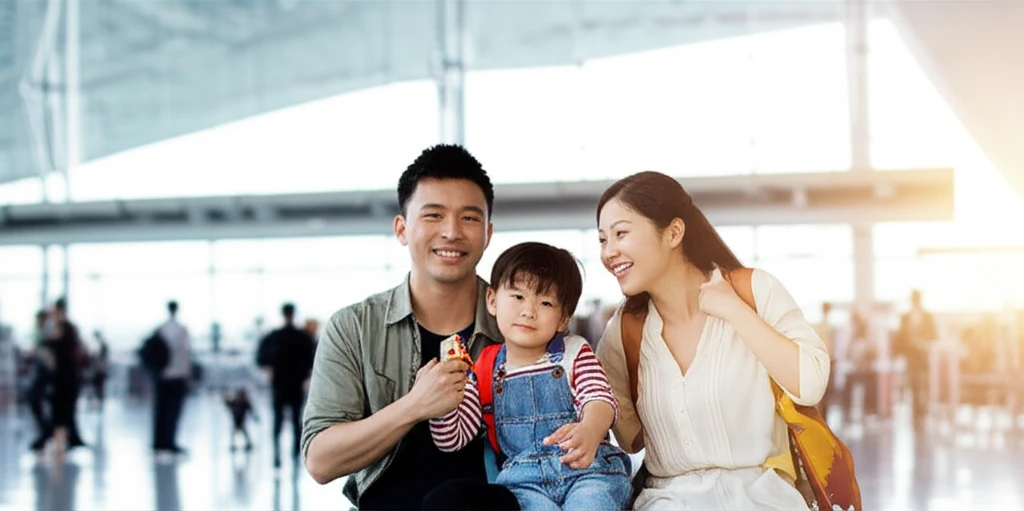 우리 아이 첫 해외여행, 비행기에서 