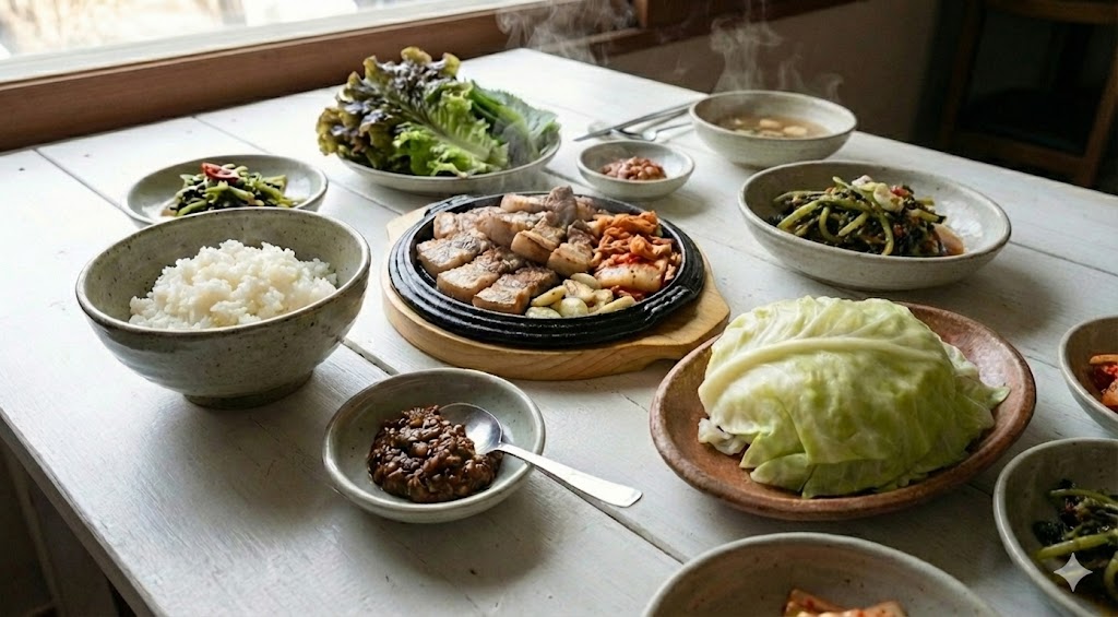 생 양배추보다 훨씬 달큰한 풍미가 올라와 입안에서 부드럽게 감기는 건강한 양배추 쌈