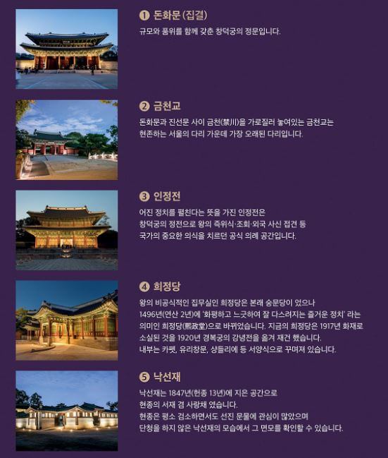 창덕궁 주요건축물 안내