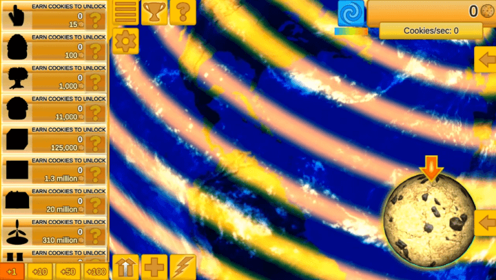 쿠키-클리커-세이브-더-월드-웹게임-시작-화면