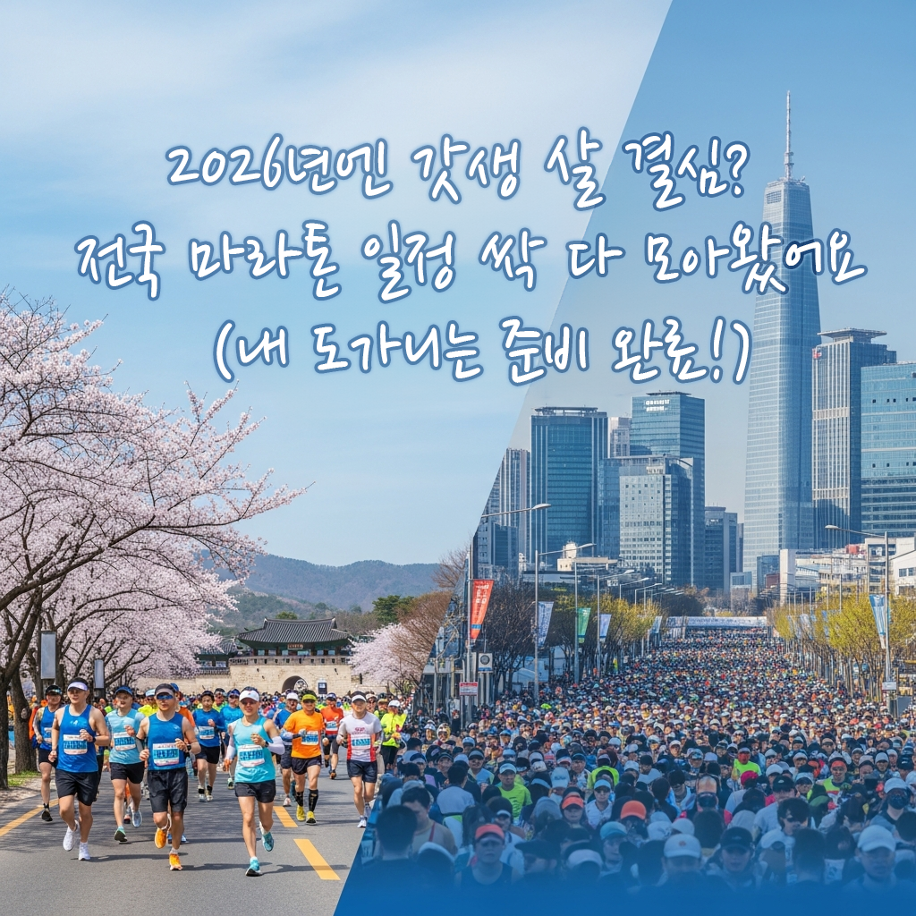 2026년엔 갓생 살 결심? 🏃&zwj;♂️ 전국 마라톤 일정 싹 다 모아왔어요 (내 도가니는 준비 완료!)
