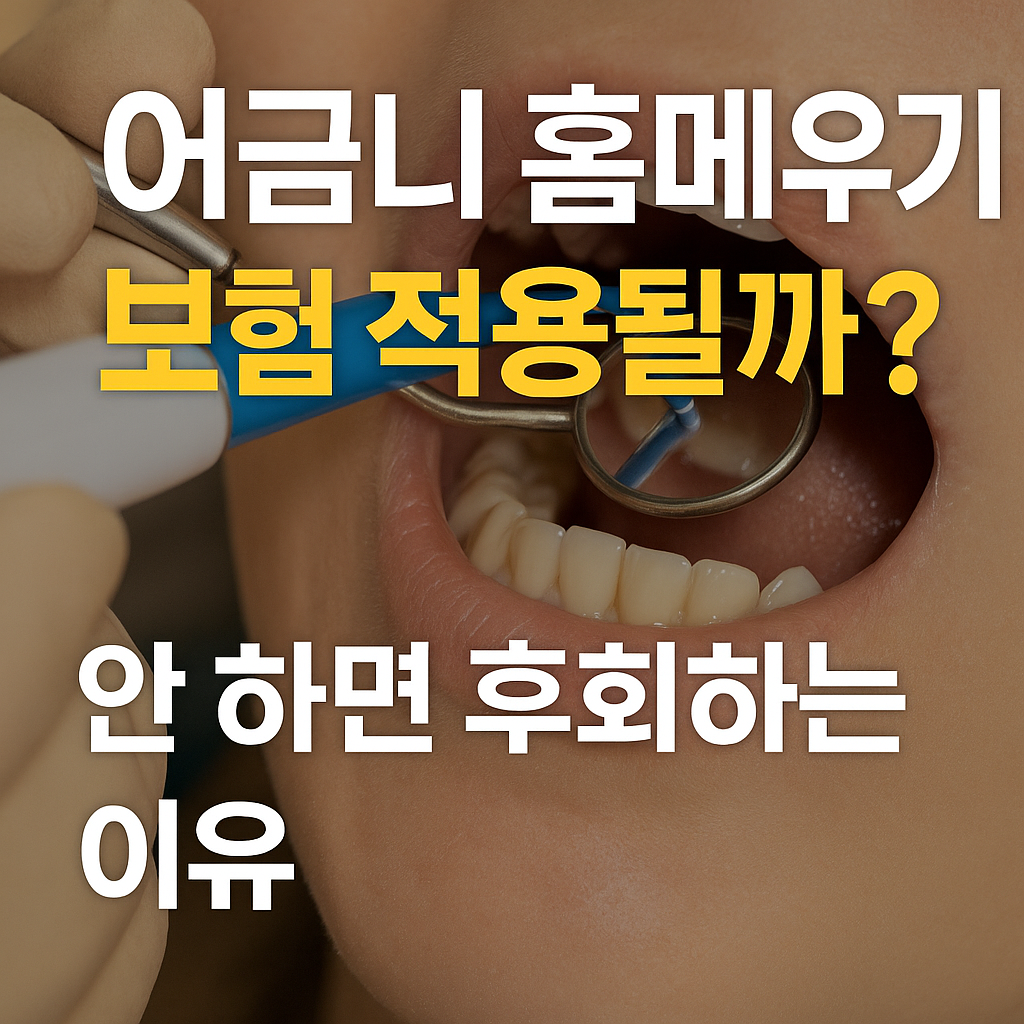 어금니-홈메우기-보험적용금액-비용-실제후기