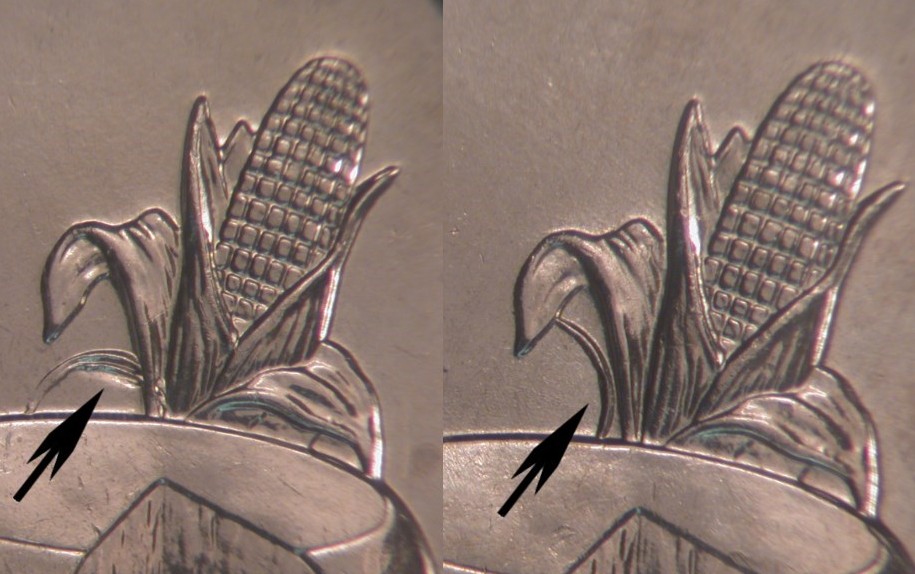 위스콘신 쿼터동전 옥수수 줄기 이상