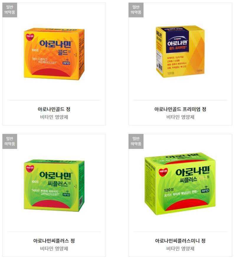 아로나민 골드, 아로나민 골드 프리미엄, 아로나민 씨플러스