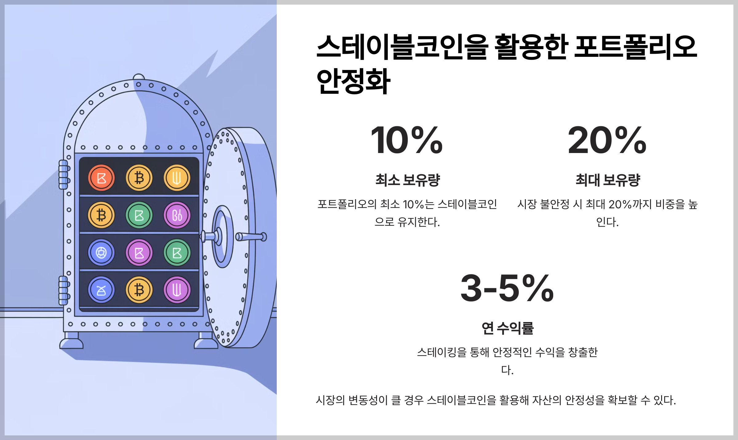 스테이블코인을 활용한 포트폴리오 안정화