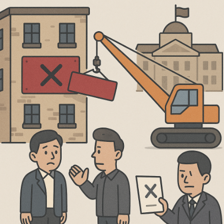 경매 물건 간판철거 명령