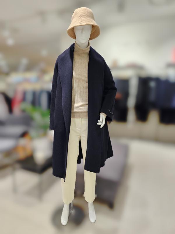 데미안숄카라 양모캐시미어 핸드메이드코트 (DH81101)