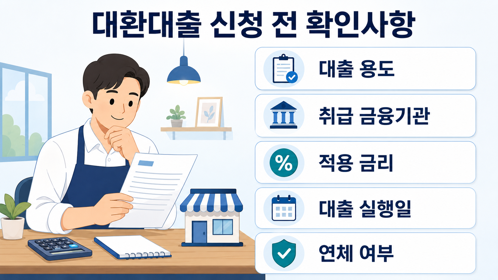 소상공인 대환대출 신청 전 확인사항