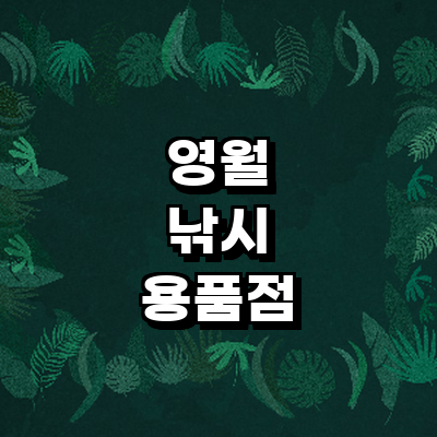 영월군 낚시용품