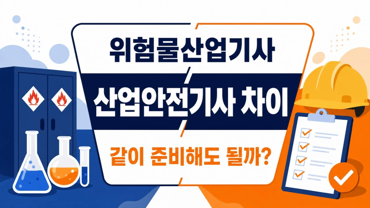 위험물산업기사와 산업안전기사 차이를 비교한 안내 이미지