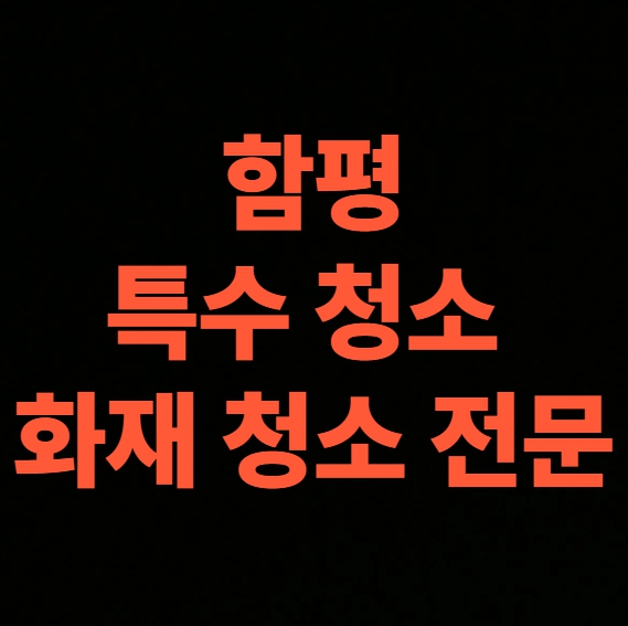함평 화재 청소 전문