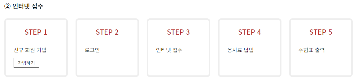 인터넷 접수 방법