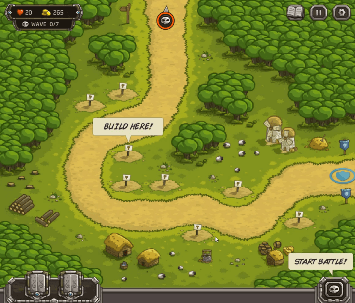 킹덤러쉬-플래시게임-시작-화면