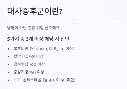 대사증후군이란