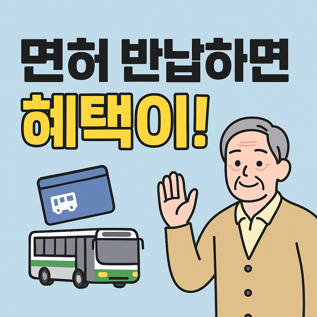 고령자 운전면허 반납 시 받는 교통복지 혜택 총정리