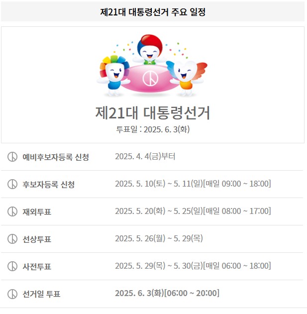 대통령 선거 사전투표일