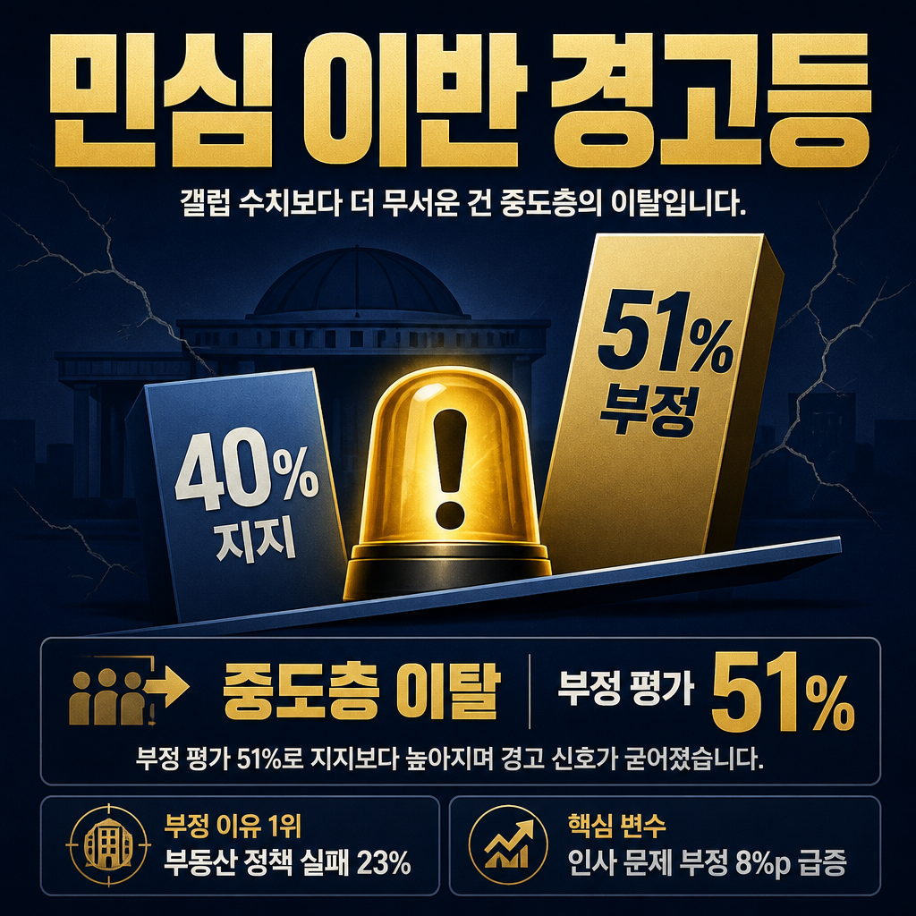 민심 이반 경고등