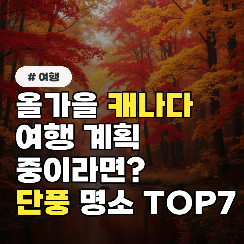 올가을 캐나다 여행 계획 중이라면 인생샷 보장 단풍 명소 TOP 7