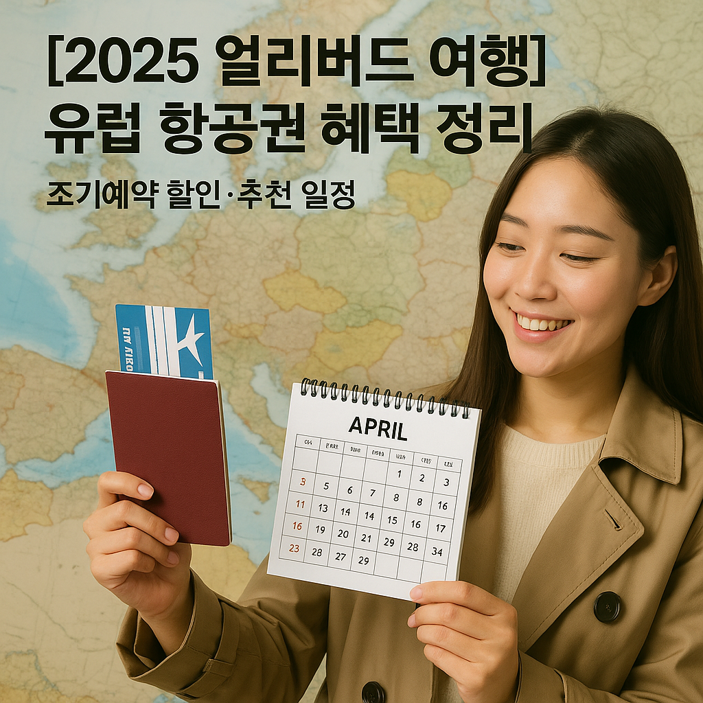 [2025 얼리버드 여행] 유럽 항공권 혜택 정리 ｜ 조기예약 할인&middot;추천 일정
