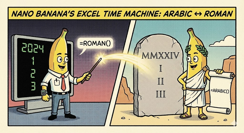 ROMAN & ARABIC: 엑셀로 아라비아 숫자를 로마 숫자(I, II, III...)로 품격 있게 변환하기