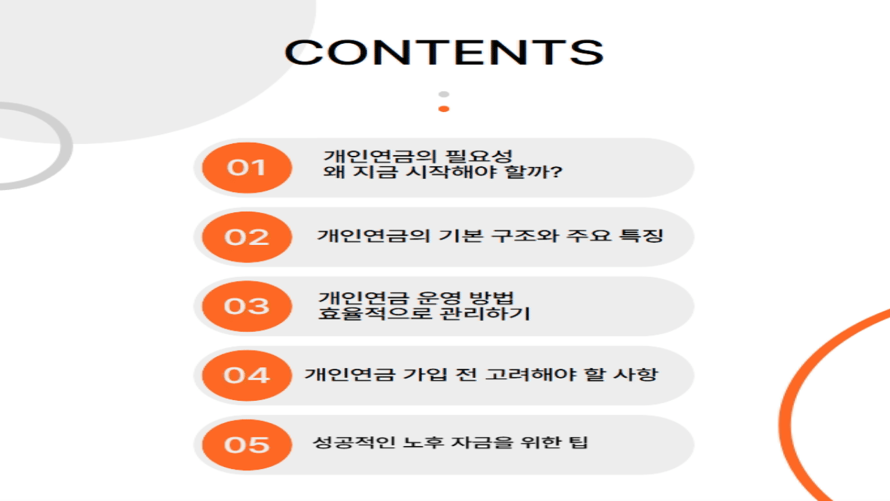 개인연금의 필요성