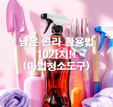 남은 콜라 활용(이용)법 10가지: 청소,세탁,요리,광택,정원관리