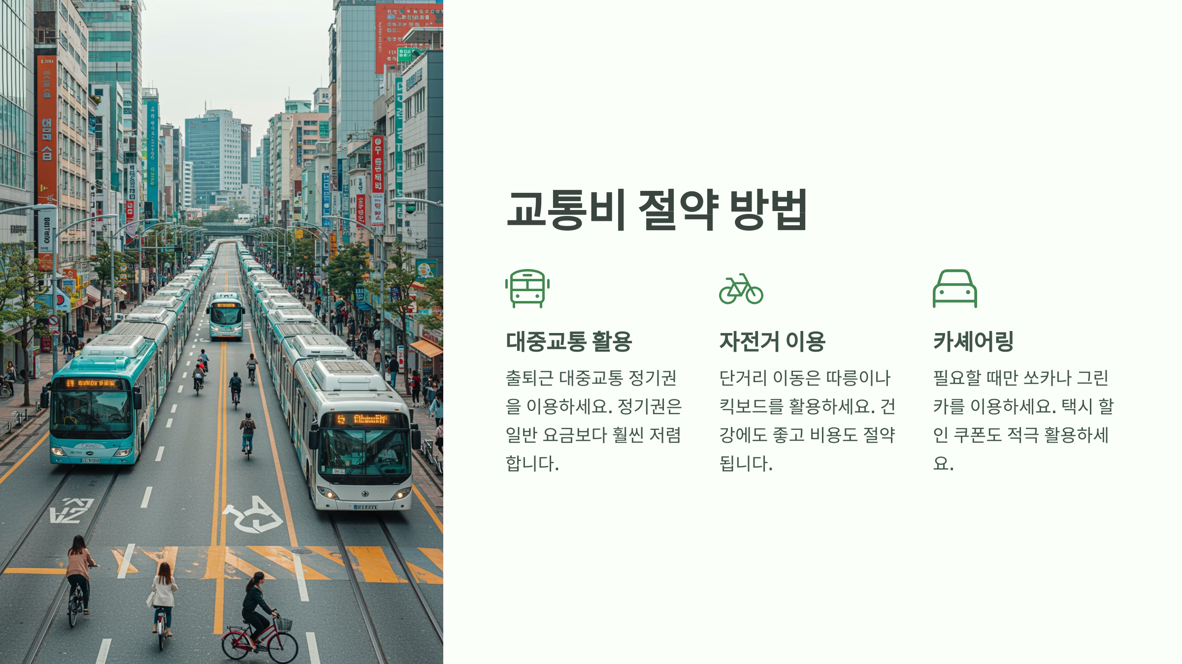 교통비 절약 방법