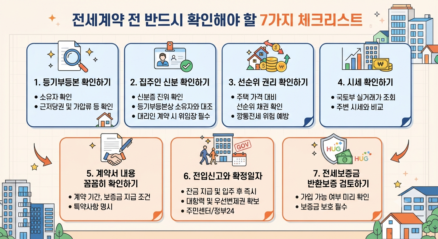 전세계약 전 반드시 확인해야 할 사항